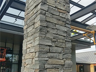 Black river mica ashlar column